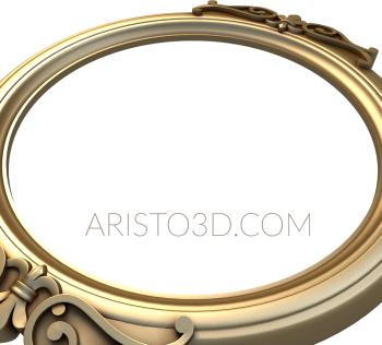 Round frame (RK_0704) 3D model for CNC machine